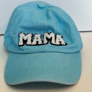 Blue MAMA Chenille Patch Hat – Adjustable Baseball Cap NWOT